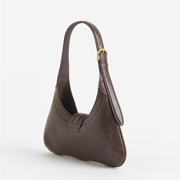 Brown faux Leather Shoulder Bag - Picture 2 of 4